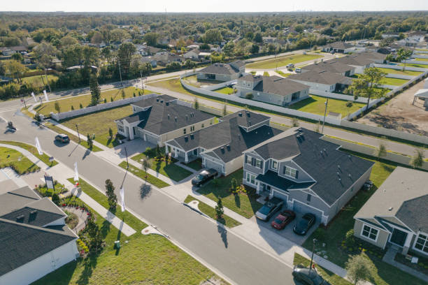 Professional aerial drone photography of Austin landscape